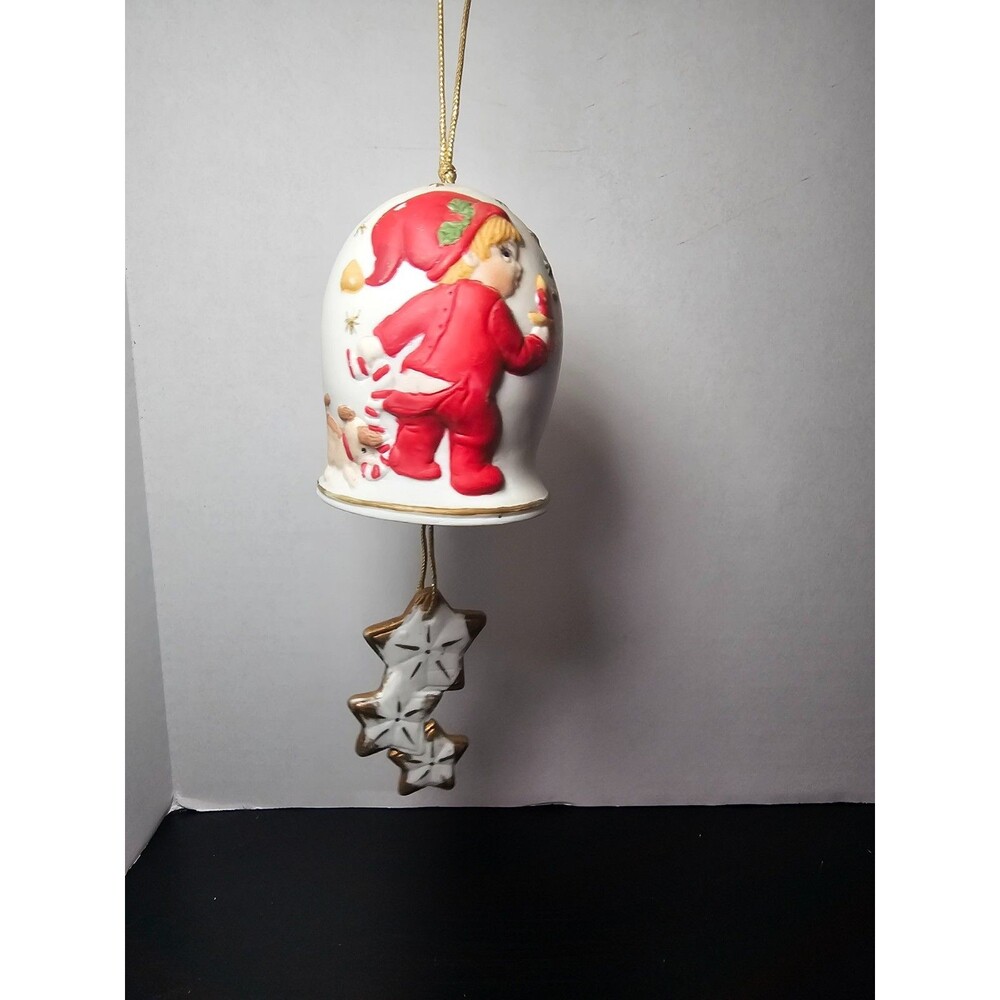 Collectible Vintage Jasco 1980 Christmas Chimes Kid In Pjs